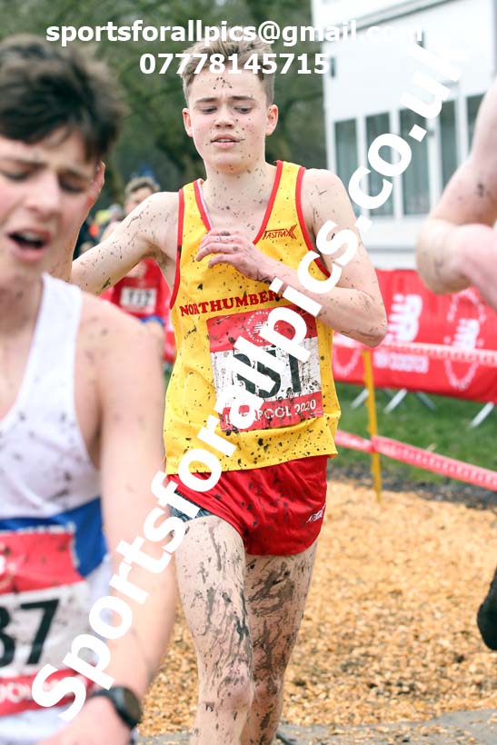 Intermediate boys, 2020 New Balance English Schools Champs., Sefton Park, Liverpool. Photo: David T. Hewitson/Sports for All Pics